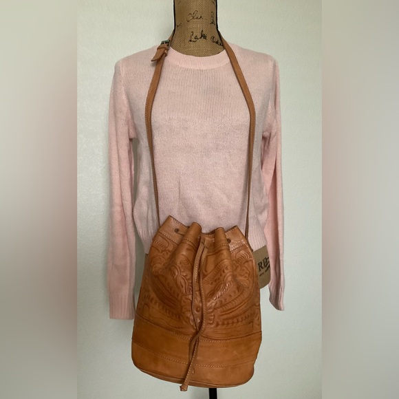 Y2K Vintage Cute Leather Bucket Style Bag, Hand Made In Paraguay - Picture 6 of 14